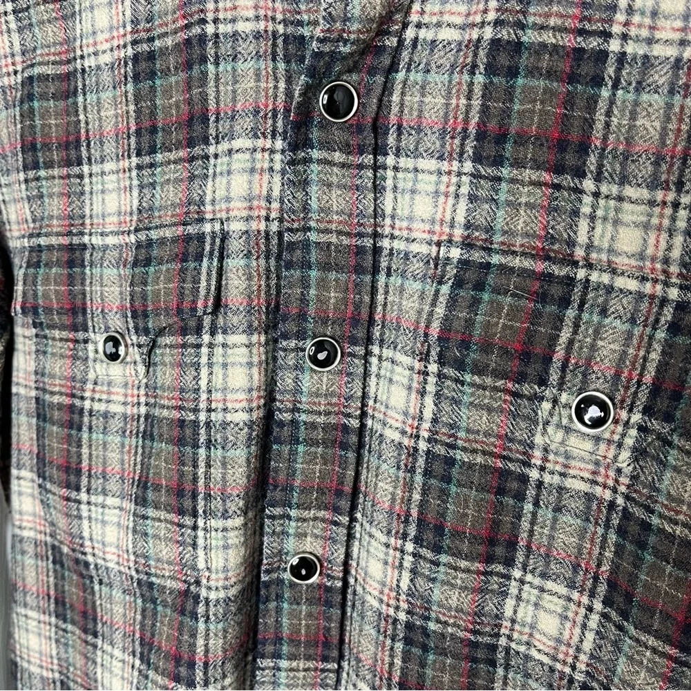Vintage Gucci Tom Ford Y2K Western Brown Plaid Long Sleeve Button Down Shirt S